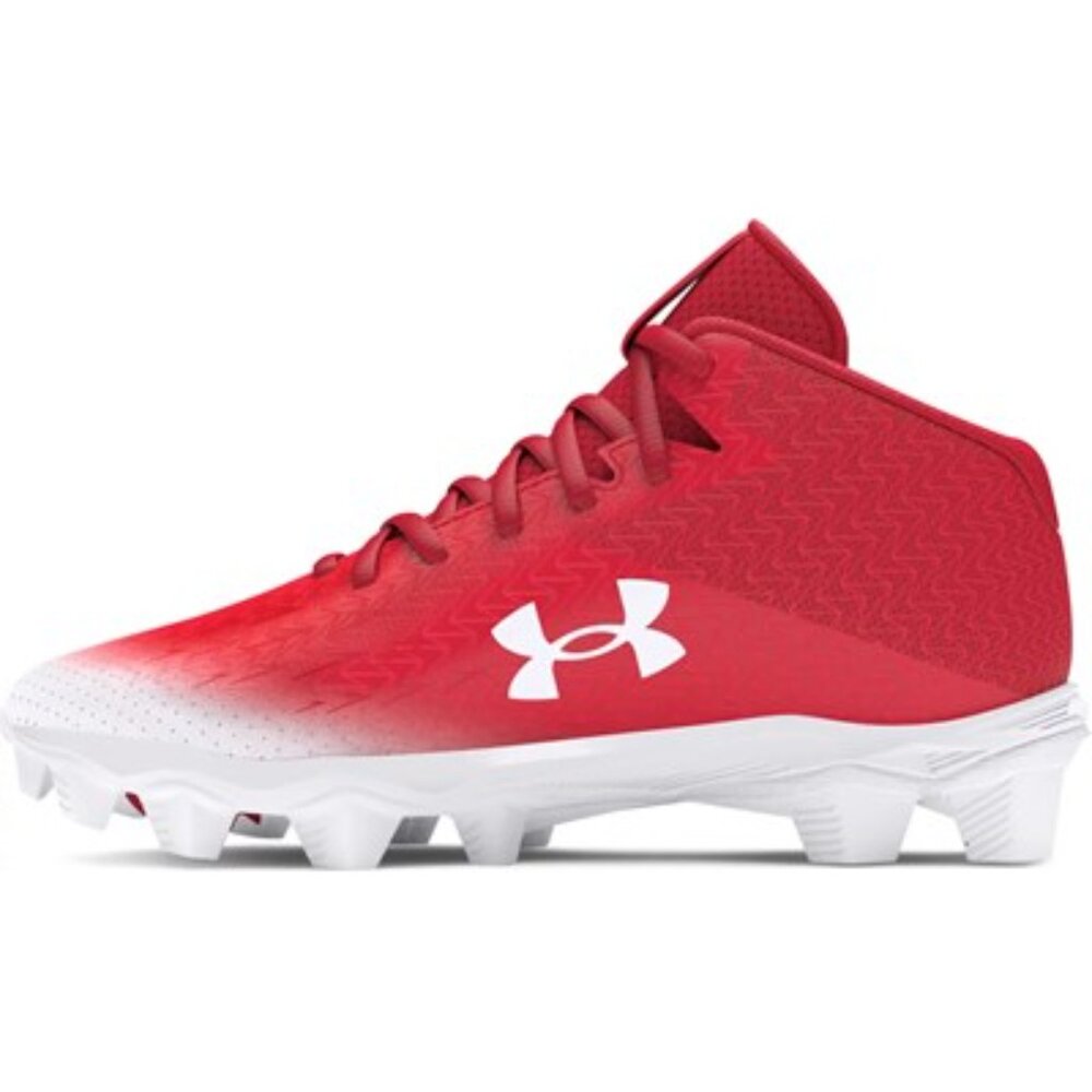 Under Armour Kids Red and White Cleats